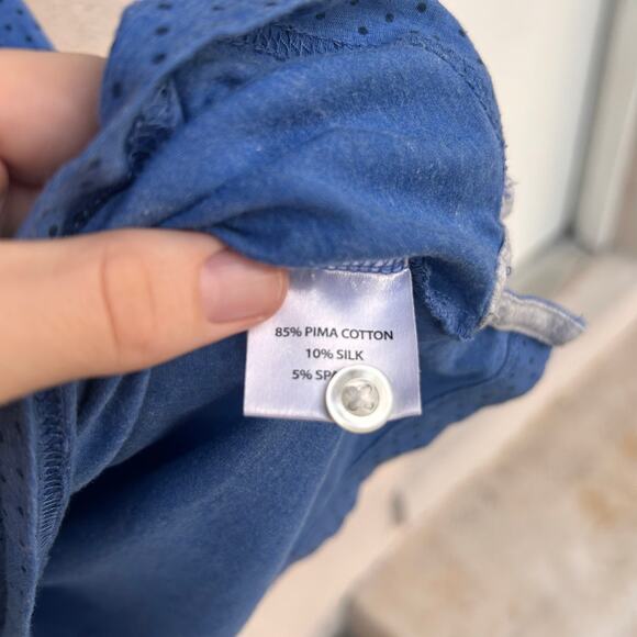 Peter Millar Silk Cotton Printed Polo Shirt Blue Print Size Large - Picture 5 of 5